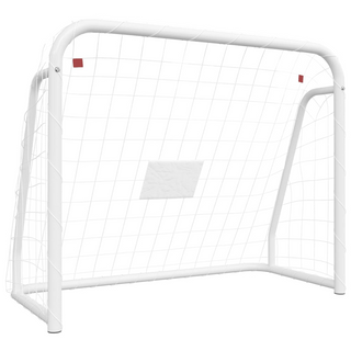 vidaXL Football Goal with Net White 125x96x60 cm Steel&Polyester - Giant Lobelia