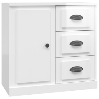 Sideboards 3 pcs High Gloss White Engineered Wood - Giant Lobelia