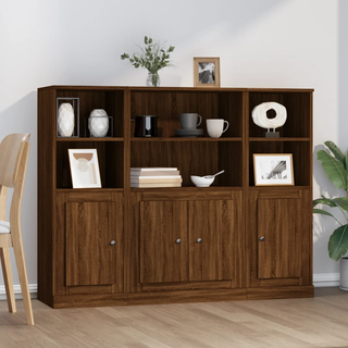 Highboards 3 pcs Brown Oak Engineered Wood - Giant Lobelia