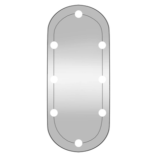 vidaXL Wall Mirror with LED Lights 30x70 cm Glass Oval - Giant Lobelia