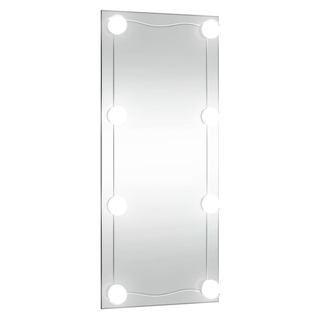 vidaXL Wall Mirror with LED Lights 50x100 cm Glass Rectangle - Giant Lobelia