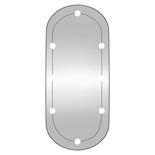 vidaXL Wall Mirror with LED Lights 40x90 cm Glass Oval - Giant Lobelia