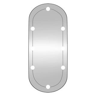 vidaXL Wall Mirror with LED Lights 35x80 cm Glass Oval - Giant Lobelia