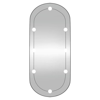 vidaXL Wall Mirror with LED Lights 45x100 cm Glass Oval - Giant Lobelia