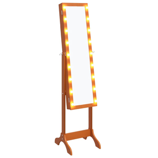 vidaXL Free-Standing Mirror with LED 34x37x146 cm - Giant Lobelia