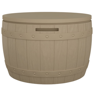 3-in-1 Garden Storage Box Light Brown Polypropylene - Giant Lobelia