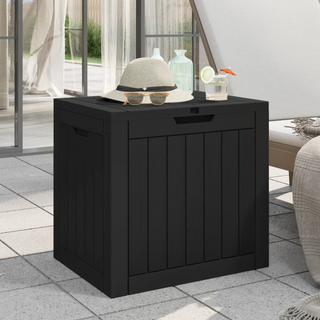 vidaXL Garden Storage Box Black 55.5x43x53 cm Polypropylene - Giant Lobelia