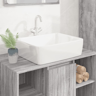 Wash Basin White 48x37x13 cm Ceramic Rectangle - Giant Lobelia