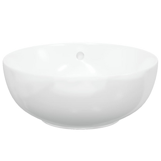 Wash Basin White 44x17 cm Ceramic Round - Giant Lobelia