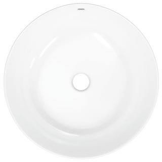 Wash Basin White 44x17 cm Ceramic Round - Giant Lobelia