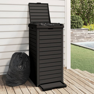 Outdoor Garbage Bin Black 41x41x86 cm Polypropylene - Giant Lobelia