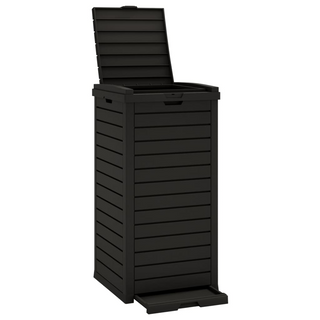 Outdoor Garbage Bin Black 41x41x86 cm Polypropylene - Giant Lobelia