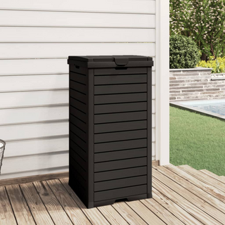 Outdoor Garbage Bin Black 41x41x86 cm Polypropylene - Giant Lobelia