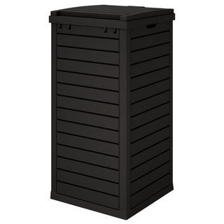 Outdoor Garbage Bin Black 41x41x86 cm Polypropylene - Giant Lobelia