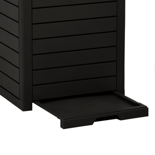 Outdoor Garbage Bin Black 41x41x86 cm Polypropylene - Giant Lobelia