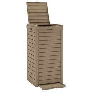 Outdoor Garbage Bin Light Brown 41x41x86 cm Polypropylene - Giant Lobelia