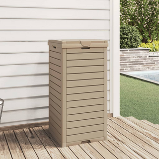 Outdoor Garbage Bin Light Brown 41x41x86 cm Polypropylene - Giant Lobelia