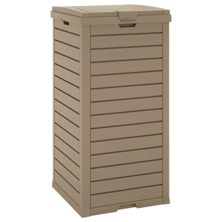 Outdoor Garbage Bin Light Brown 41x41x86 cm Polypropylene - Giant Lobelia