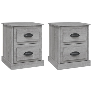 Bedside Cabinets 2 pcs Grey Sonoma 39x39x47.5 cm Engineered Wood - Giant Lobelia