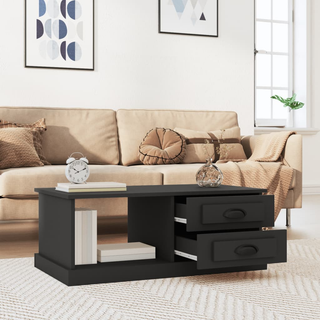 Coffee Table Black 90x50x35 cm Engineered Wood - Giant Lobelia