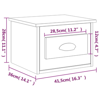 Wall-mounted Bedside Cabinets 2 pcs White 41.5x36x28cm - Giant Lobelia