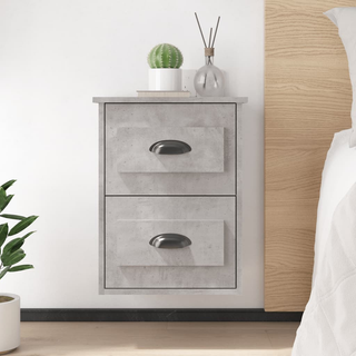 Wall-mounted Bedside Cabinets 2 pcs Concrete Grey 41.5x36x53cm - Giant Lobelia