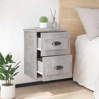 Wall-mounted Bedside Cabinets 2 pcs Concrete Grey 41.5x36x53cm - Giant Lobelia