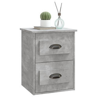 Wall-mounted Bedside Cabinets 2 pcs Concrete Grey 41.5x36x53cm - Giant Lobelia