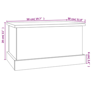 vidaXL Storage Box Sonoma Oak 50x30x28 cm Engineered Wood - Giant Lobelia