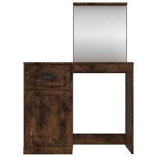 vidaXL Dressing Table with Mirror Smoked Oak 90x50x132.5 cm Engineered Wood - Giant Lobelia