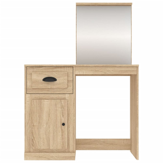 vidaXL Dressing Table with Mirror Sonoma Oak 90x50x132.5 cm Engineered Wood - Giant Lobelia