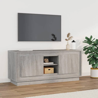 TV Cabinet Grey Sonoma 102x35x45 cm Engineered Wood - Giant Lobelia