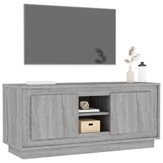 TV Cabinet Grey Sonoma 102x35x45 cm Engineered Wood - Giant Lobelia