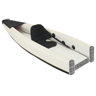 vidaXL Inflatable Kayak Black 375x72x31 cm Polyester - Giant Lobelia