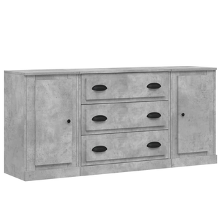 Sideboards 3 pcs Concrete Grey Engineered Wood - Giant Lobelia