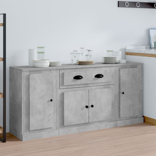 Sideboards 3 pcs Concrete Grey Engineered Wood - Giant Lobelia