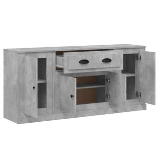 vidaXL Sideboards 3 pcs Concrete Grey Engineered Wood - GIANT LOBELIA