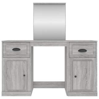 vidaXL Dressing Table with Mirror Grey Sonoma 130x50x132.5 cm - Giant Lobelia