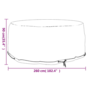 vidaXL Garden Furniture Cover 10 Eyelets Ø260x90 cm Round - Giant Lobelia