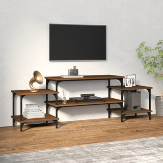 TV Cabinet Brown Oak 157x35x52 cm Engineered Wood - Giant Lobelia