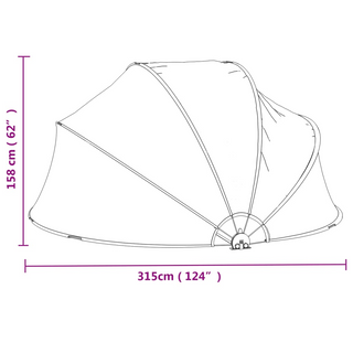 vidaXL Pool Dome Round 315x158 cm PVC - Giant Lobelia