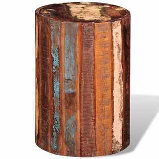 vidaXL Stool Solid Reclaimed Wood - Giant Lobelia