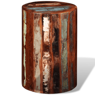 vidaXL Stool Solid Reclaimed Wood - Giant Lobelia