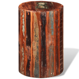 vidaXL Stool Solid Reclaimed Wood - Giant Lobelia