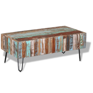 vidaXL Coffee Table Solid Reclaimed Wood 100x50x38 cm - Giant Lobelia