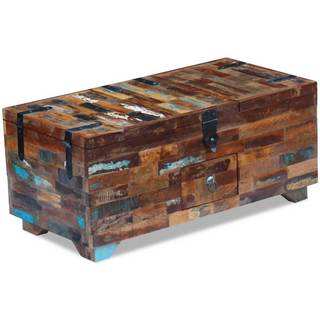 vidaXL Coffee Table Box Chest Solid Reclaimed Wood 80x40x35 cm - Giant Lobelia