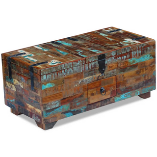 vidaXL Coffee Table Box Chest Solid Reclaimed Wood 80x40x35 cm - Giant Lobelia