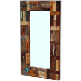 vidaXL Mirror Solid Reclaimed Wood 80x50 cm - Giant Lobelia