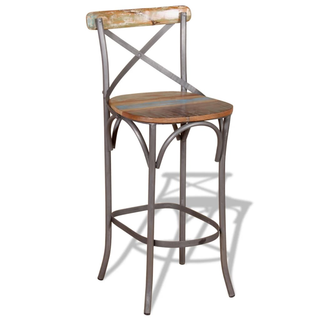 Bar Chair Solid Reclaimed Wood - Giant Lobelia