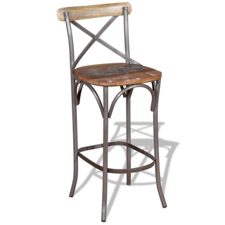 Bar Chair Solid Reclaimed Wood - Giant Lobelia